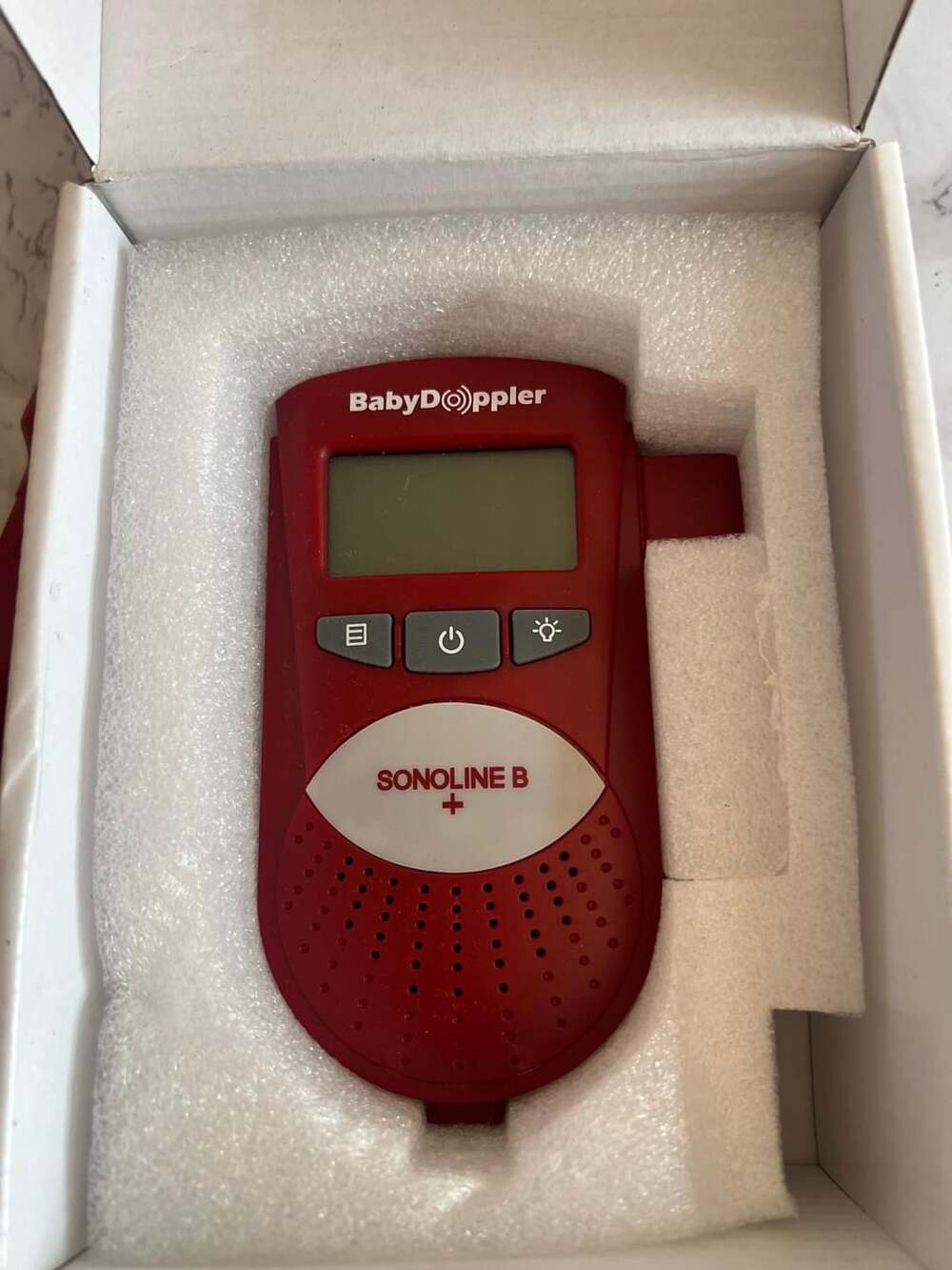 Baby Doppler Sonoline B Hear Heart Monitor Red